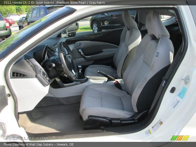 Premium White Pearl / Gray Fabric 2011 Honda CR-Z EX Sport Hybrid