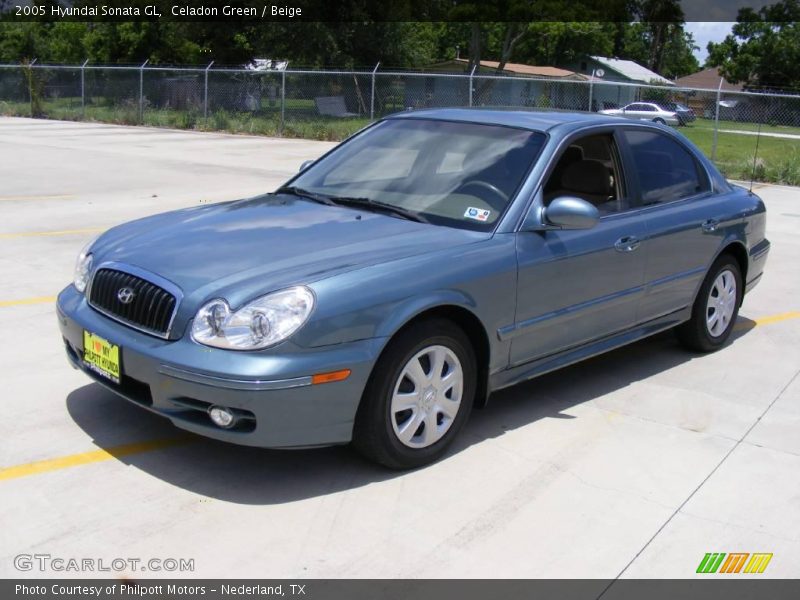 Celadon Green / Beige 2005 Hyundai Sonata GL