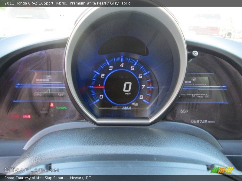 Premium White Pearl / Gray Fabric 2011 Honda CR-Z EX Sport Hybrid