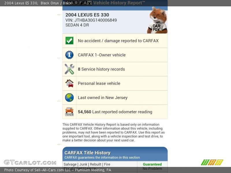 Black Onyx / Black 2004 Lexus ES 330
