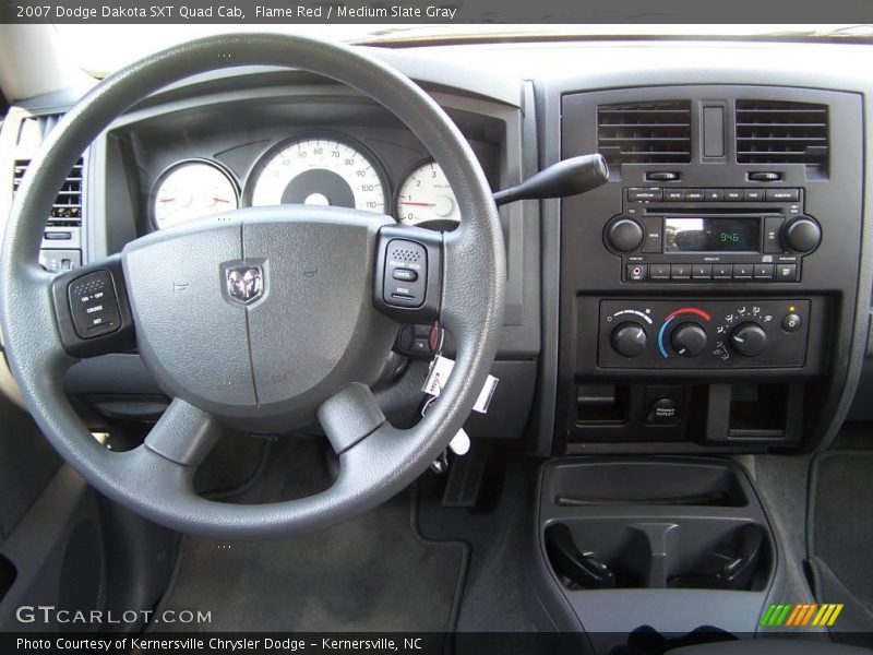 Flame Red / Medium Slate Gray 2007 Dodge Dakota SXT Quad Cab