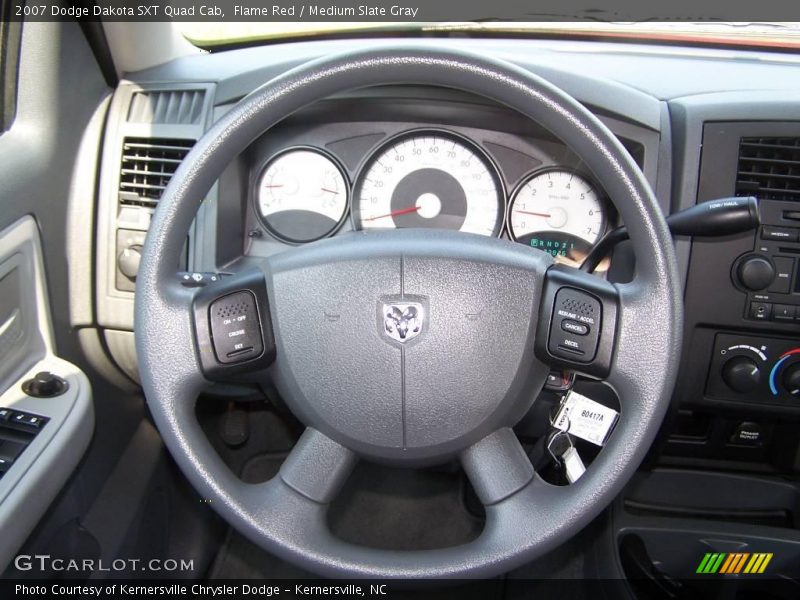 Flame Red / Medium Slate Gray 2007 Dodge Dakota SXT Quad Cab