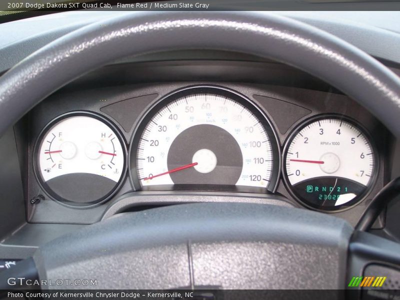 Flame Red / Medium Slate Gray 2007 Dodge Dakota SXT Quad Cab