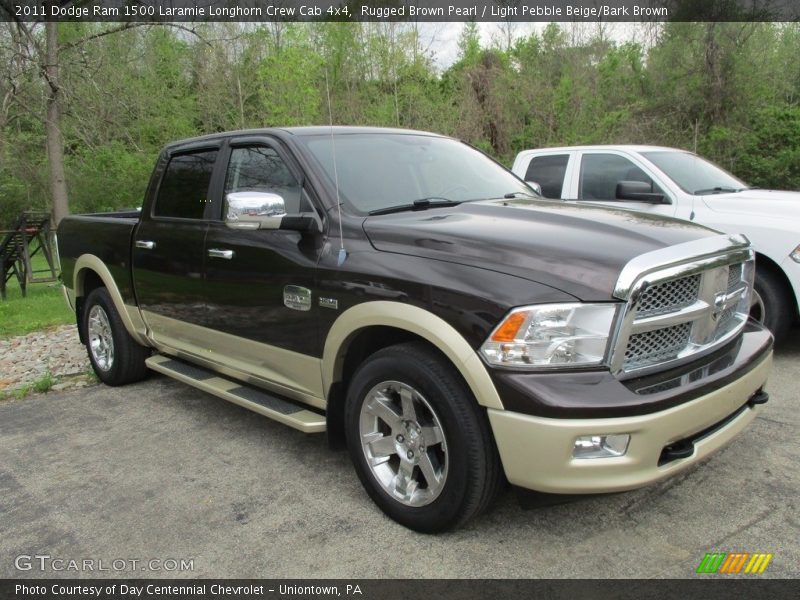 Rugged Brown Pearl / Light Pebble Beige/Bark Brown 2011 Dodge Ram 1500 Laramie Longhorn Crew Cab 4x4