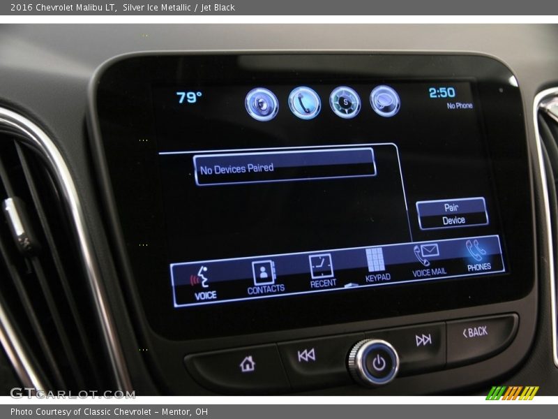 Silver Ice Metallic / Jet Black 2016 Chevrolet Malibu LT