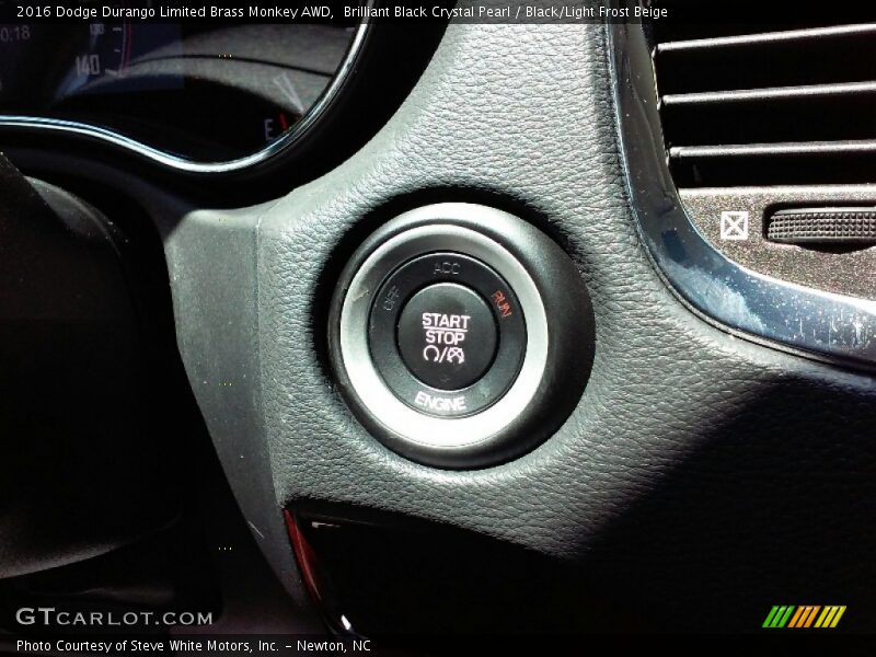 Brilliant Black Crystal Pearl / Black/Light Frost Beige 2016 Dodge Durango Limited Brass Monkey AWD