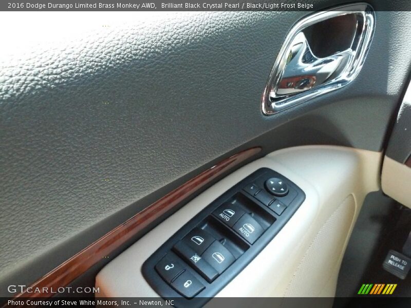 Brilliant Black Crystal Pearl / Black/Light Frost Beige 2016 Dodge Durango Limited Brass Monkey AWD