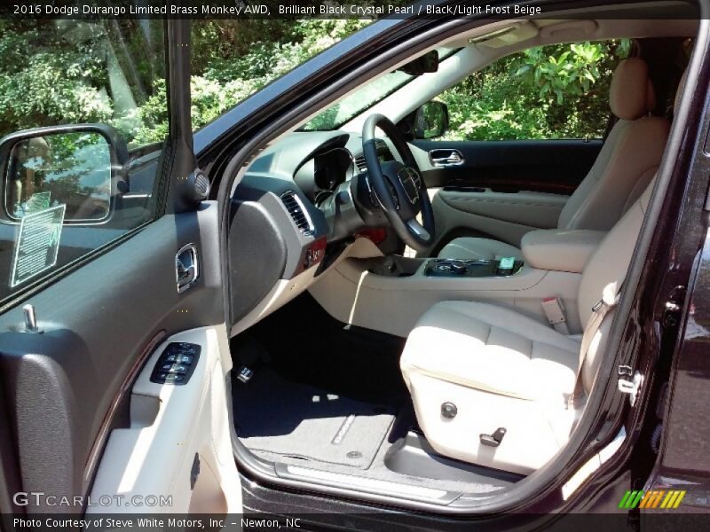 Brilliant Black Crystal Pearl / Black/Light Frost Beige 2016 Dodge Durango Limited Brass Monkey AWD