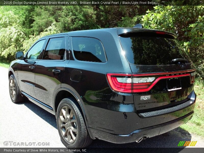 Brilliant Black Crystal Pearl / Black/Light Frost Beige 2016 Dodge Durango Limited Brass Monkey AWD