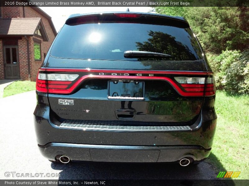 Brilliant Black Crystal Pearl / Black/Light Frost Beige 2016 Dodge Durango Limited Brass Monkey AWD