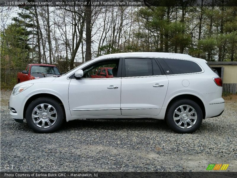 White Frost Tricoat / Light Titanium/Dark Titanium 2016 Buick Enclave Leather