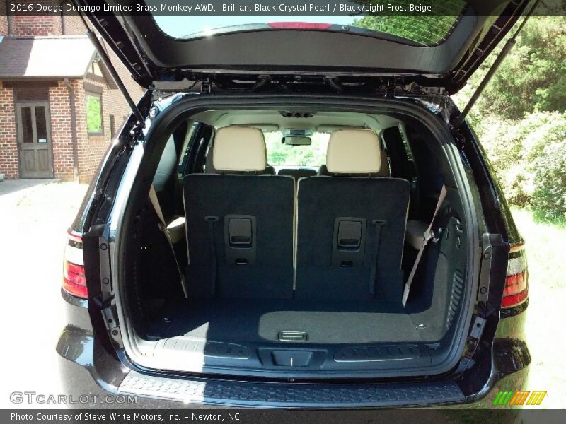 Brilliant Black Crystal Pearl / Black/Light Frost Beige 2016 Dodge Durango Limited Brass Monkey AWD