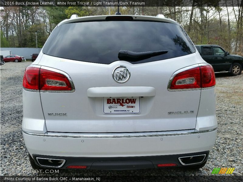 White Frost Tricoat / Light Titanium/Dark Titanium 2016 Buick Enclave Leather