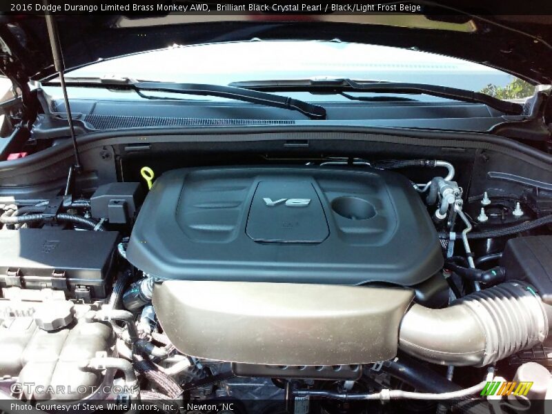Brilliant Black Crystal Pearl / Black/Light Frost Beige 2016 Dodge Durango Limited Brass Monkey AWD
