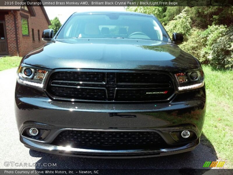 Brilliant Black Crystal Pearl / Black/Light Frost Beige 2016 Dodge Durango Limited Brass Monkey AWD