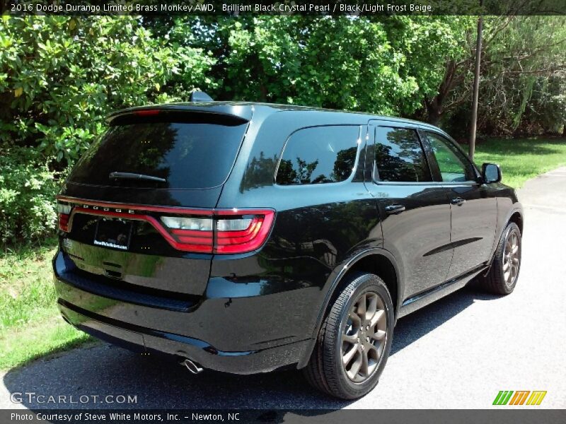 Brilliant Black Crystal Pearl / Black/Light Frost Beige 2016 Dodge Durango Limited Brass Monkey AWD