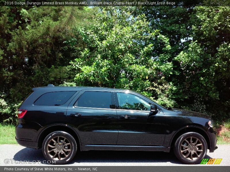 Brilliant Black Crystal Pearl / Black/Light Frost Beige 2016 Dodge Durango Limited Brass Monkey AWD