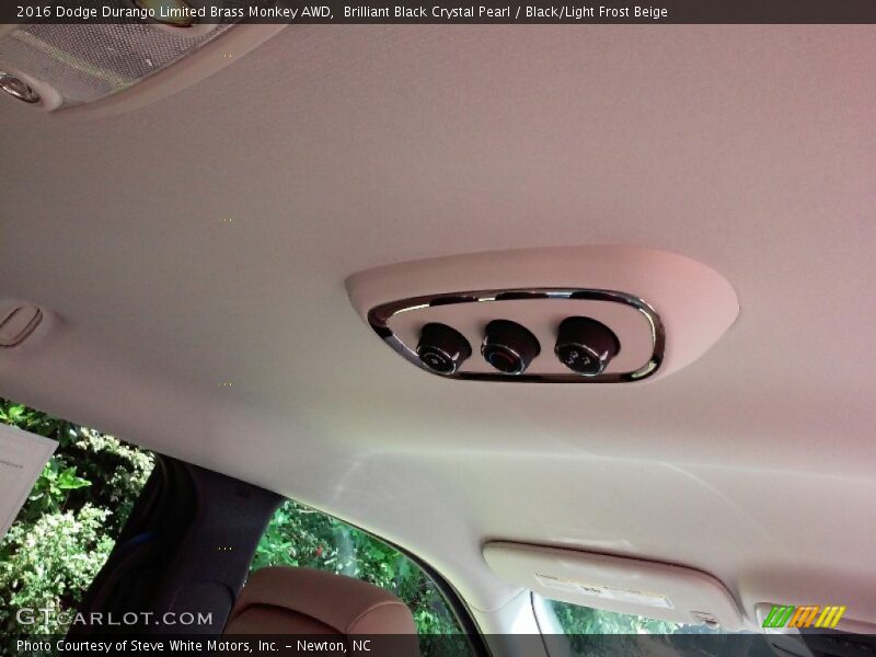 Brilliant Black Crystal Pearl / Black/Light Frost Beige 2016 Dodge Durango Limited Brass Monkey AWD