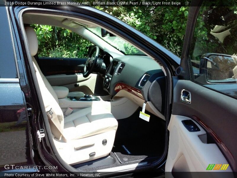 Brilliant Black Crystal Pearl / Black/Light Frost Beige 2016 Dodge Durango Limited Brass Monkey AWD