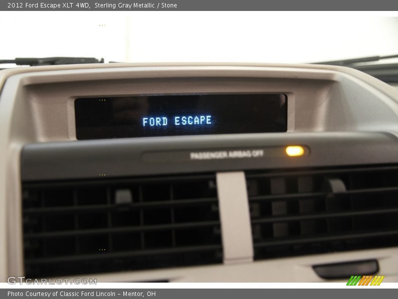 Sterling Gray Metallic / Stone 2012 Ford Escape XLT 4WD