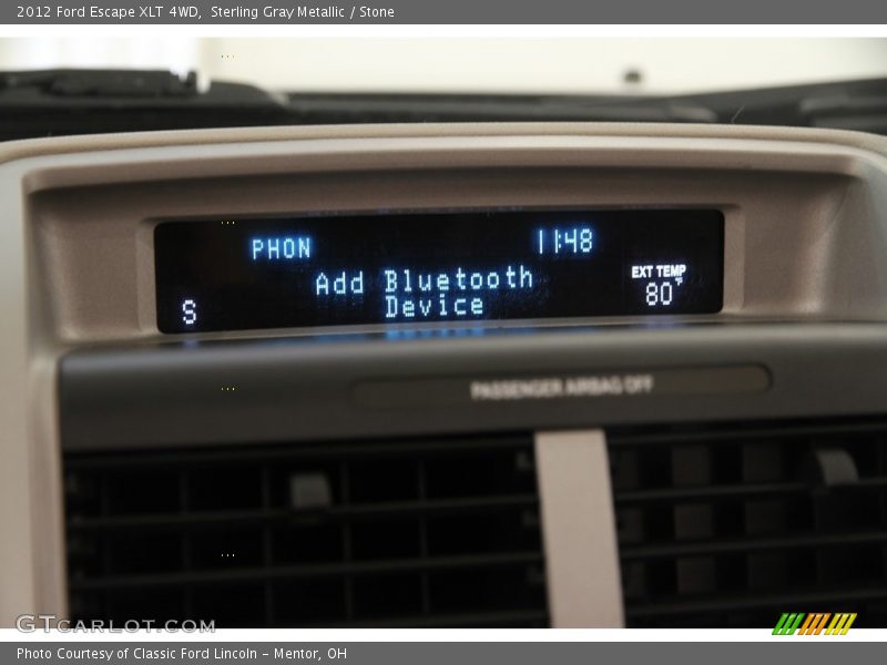 Sterling Gray Metallic / Stone 2012 Ford Escape XLT 4WD