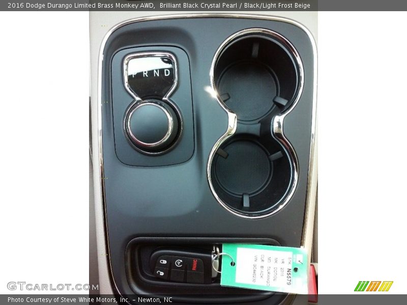 Brilliant Black Crystal Pearl / Black/Light Frost Beige 2016 Dodge Durango Limited Brass Monkey AWD