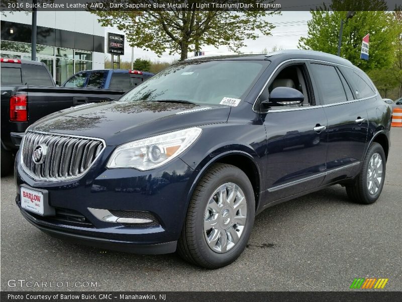 Dark Sapphire Blue Metallic / Light Titanium/Dark Titanium 2016 Buick Enclave Leather AWD
