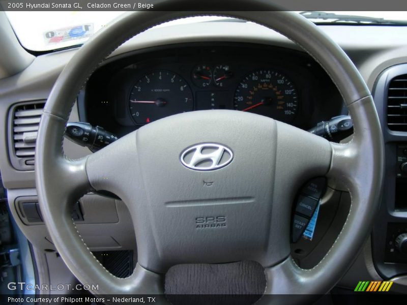 Celadon Green / Beige 2005 Hyundai Sonata GL