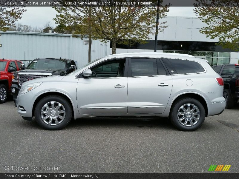 Quicksilver Metallic / Light Titanium/Dark Titanium 2016 Buick Enclave Leather AWD