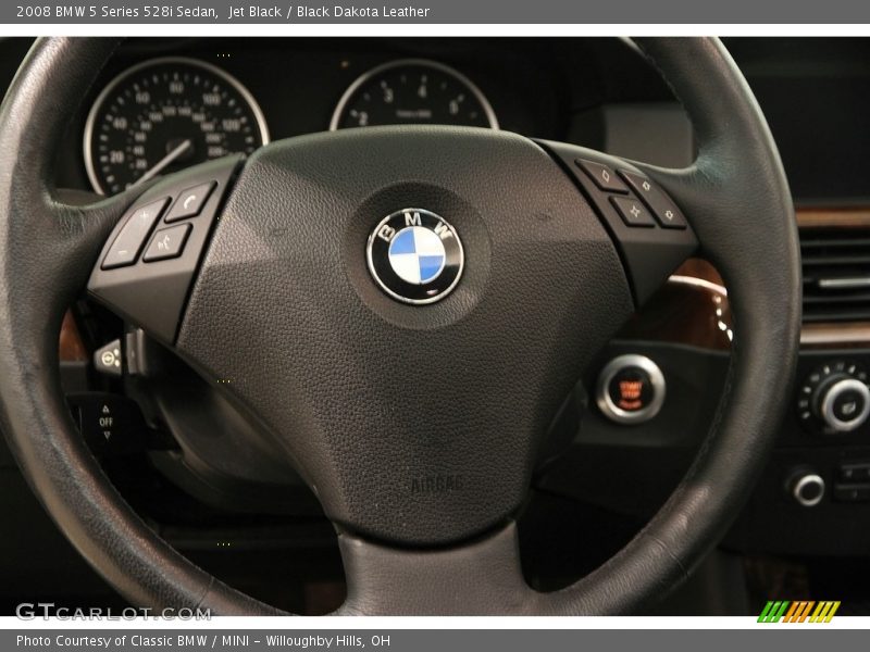 Jet Black / Black Dakota Leather 2008 BMW 5 Series 528i Sedan