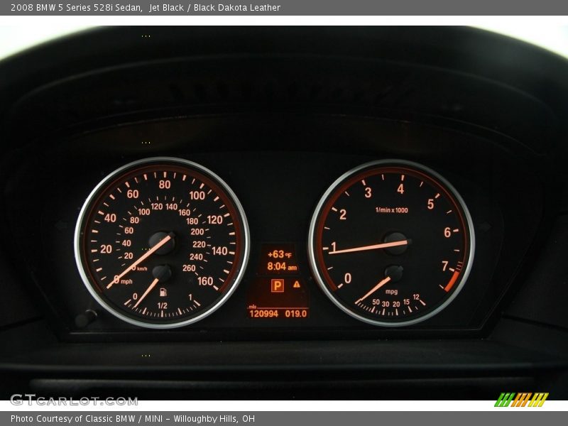 Jet Black / Black Dakota Leather 2008 BMW 5 Series 528i Sedan
