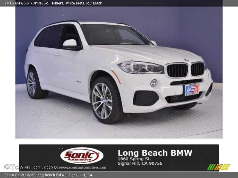 Mineral White Metallic / Black 2016 BMW X5 xDrive35d