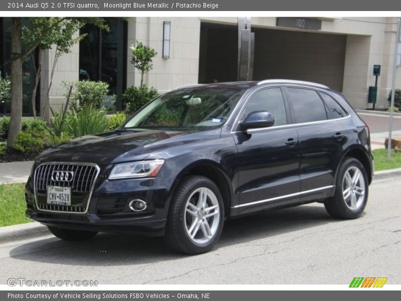 Moonlight Blue Metallic / Pistachio Beige 2014 Audi Q5 2.0 TFSI quattro