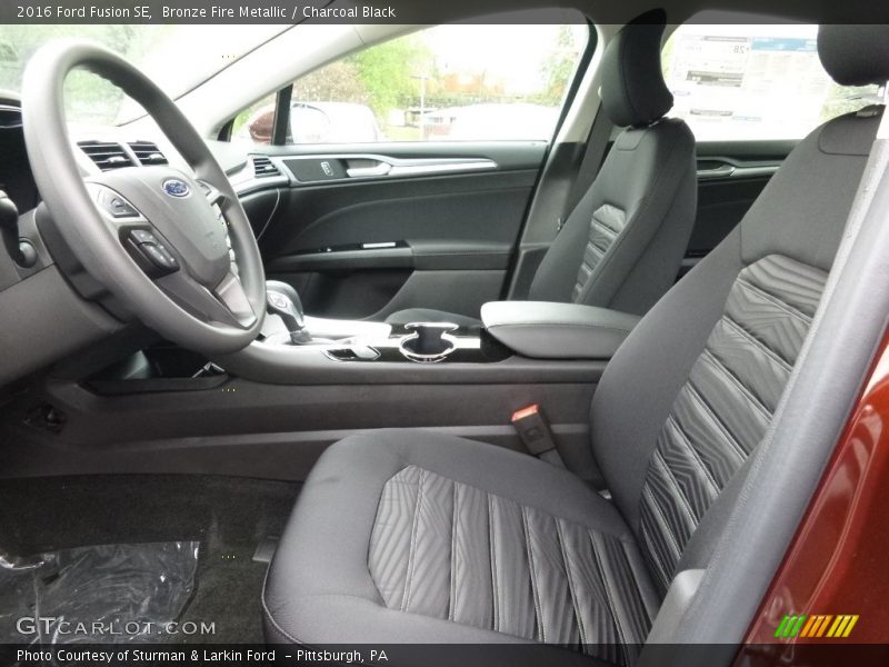 Bronze Fire Metallic / Charcoal Black 2016 Ford Fusion SE