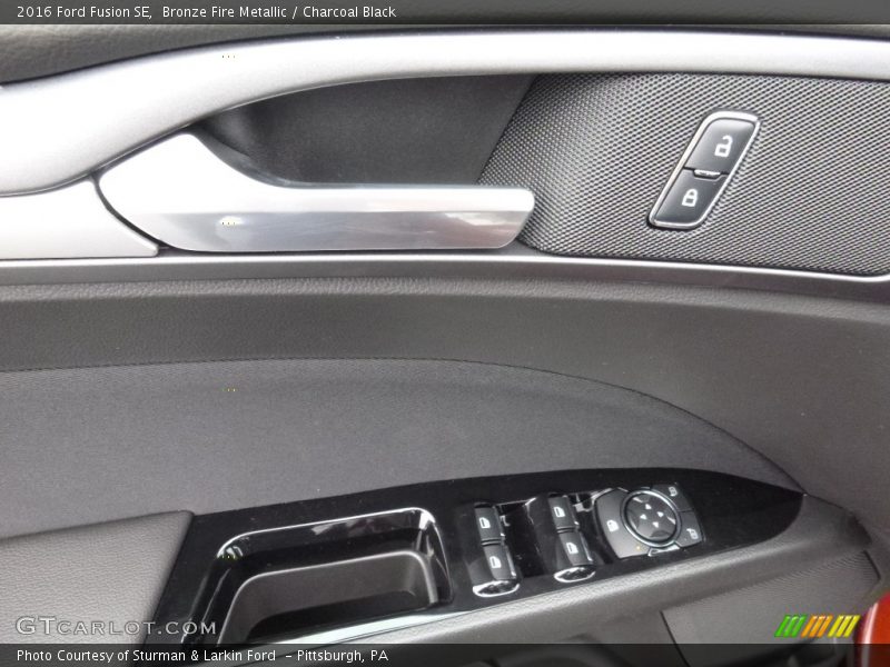 Bronze Fire Metallic / Charcoal Black 2016 Ford Fusion SE