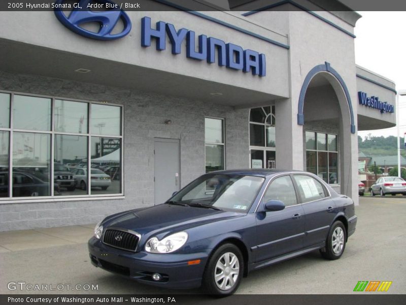 Ardor Blue / Black 2005 Hyundai Sonata GL