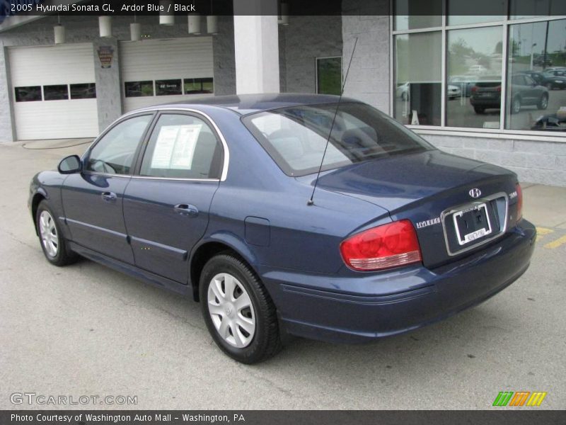 Ardor Blue / Black 2005 Hyundai Sonata GL