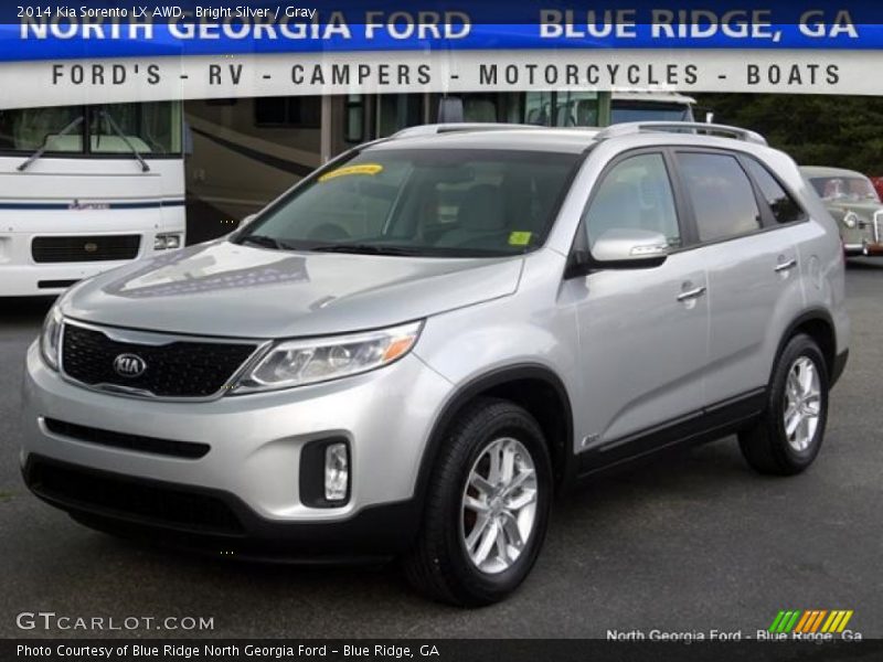 Bright Silver / Gray 2014 Kia Sorento LX AWD