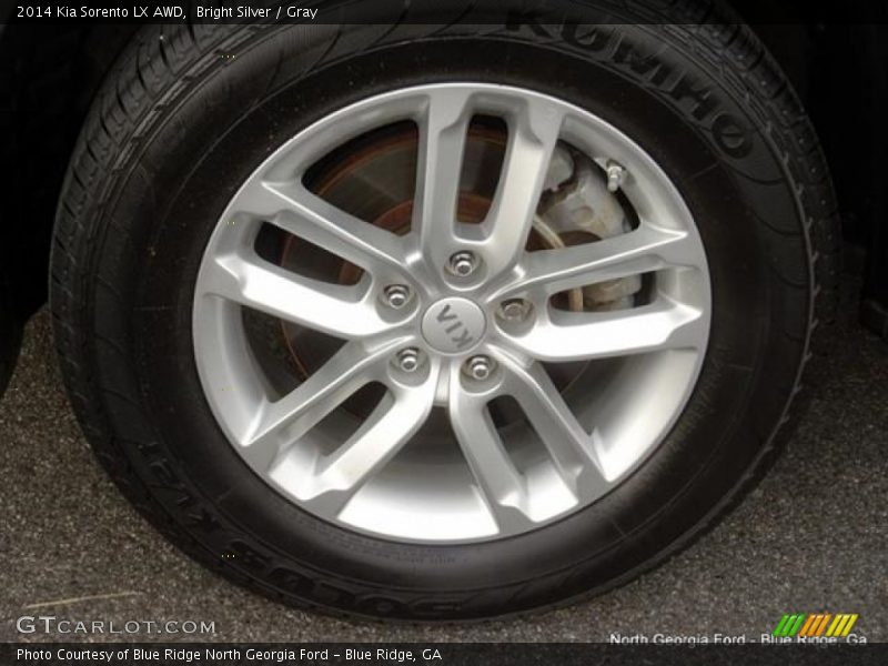 Bright Silver / Gray 2014 Kia Sorento LX AWD