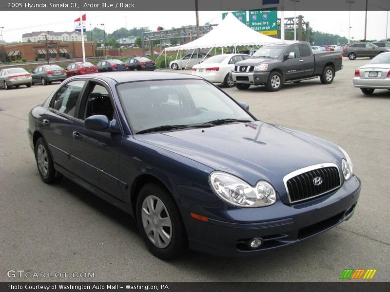 Ardor Blue / Black 2005 Hyundai Sonata GL
