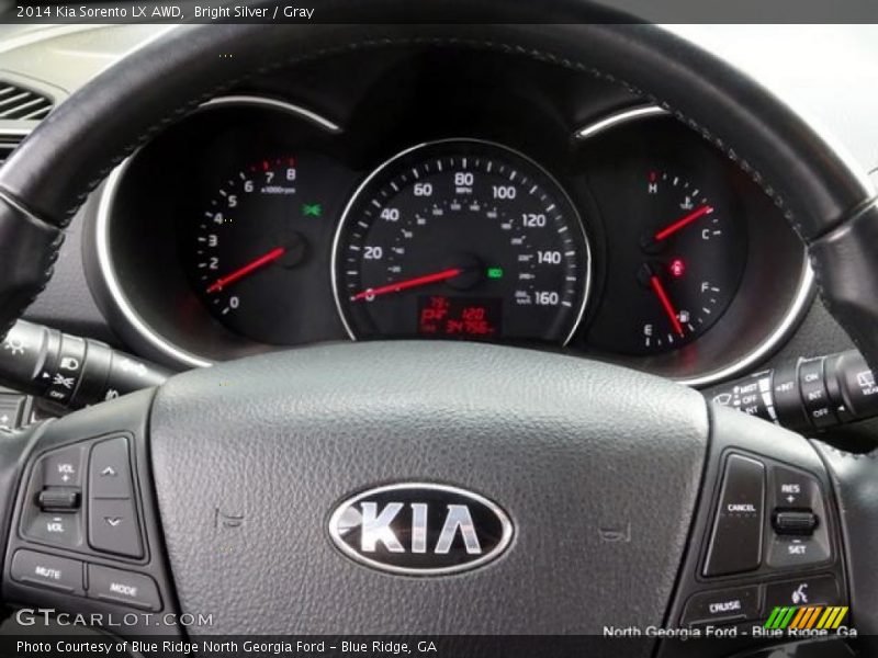 Bright Silver / Gray 2014 Kia Sorento LX AWD