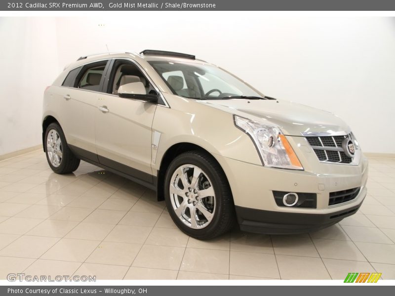 Gold Mist Metallic / Shale/Brownstone 2012 Cadillac SRX Premium AWD