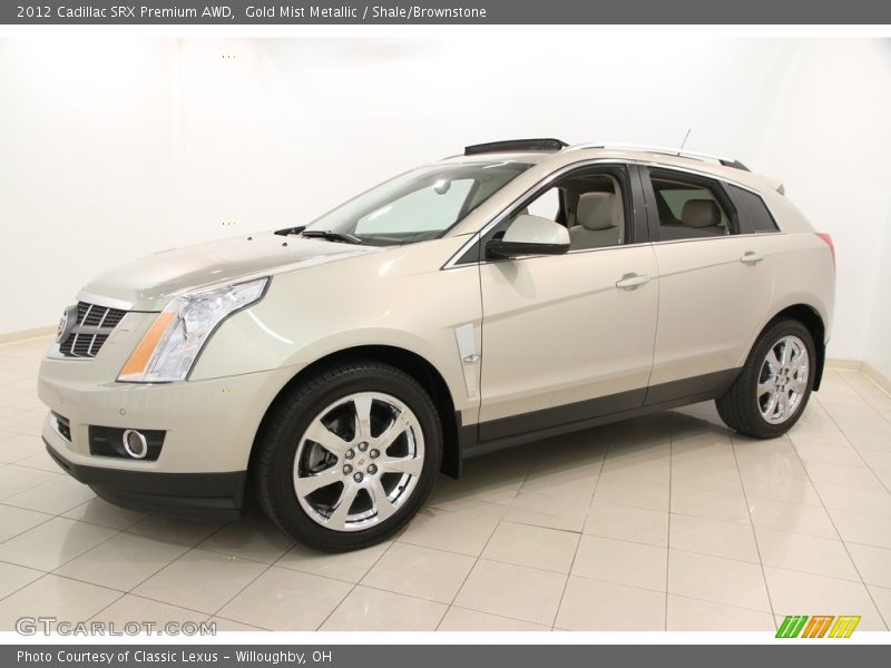 Gold Mist Metallic / Shale/Brownstone 2012 Cadillac SRX Premium AWD