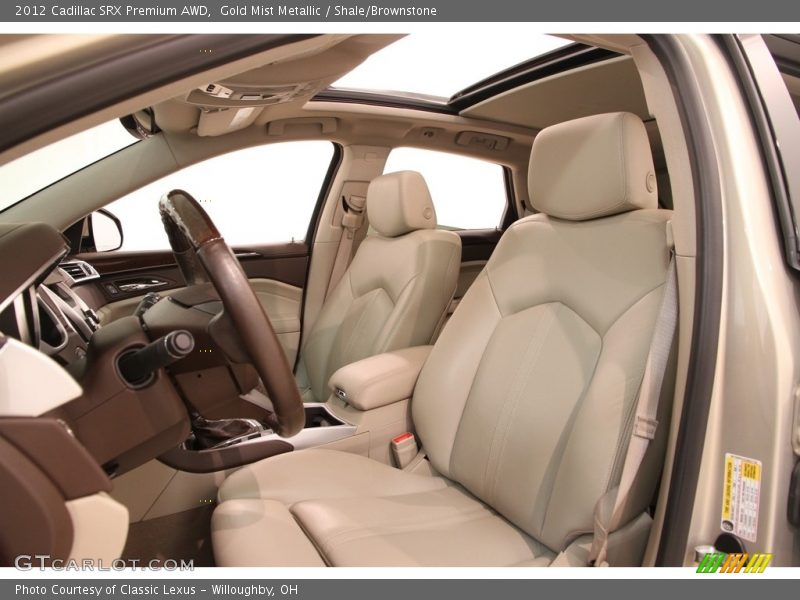 Gold Mist Metallic / Shale/Brownstone 2012 Cadillac SRX Premium AWD