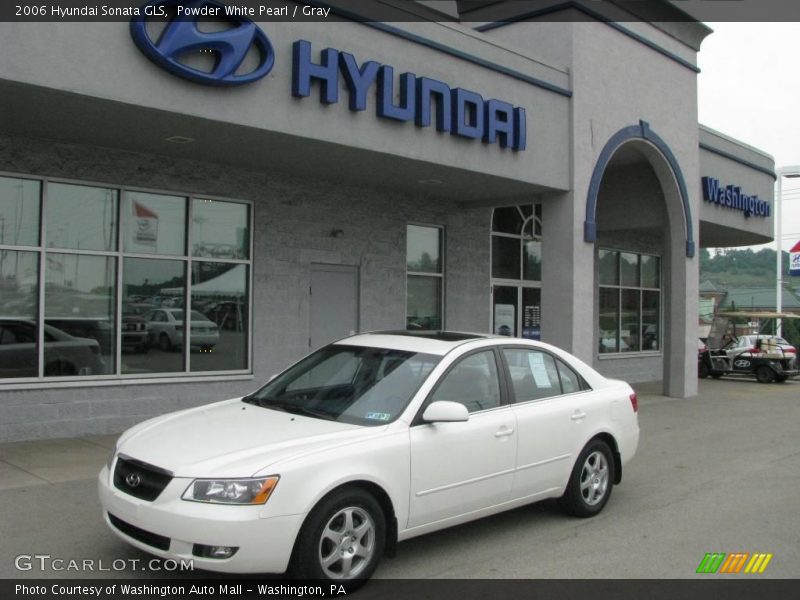 Powder White Pearl / Gray 2006 Hyundai Sonata GLS