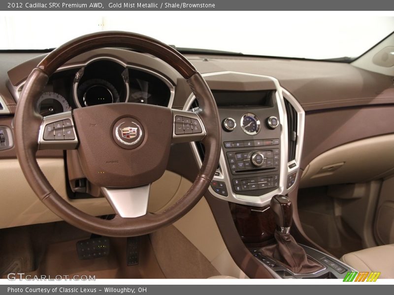 Gold Mist Metallic / Shale/Brownstone 2012 Cadillac SRX Premium AWD