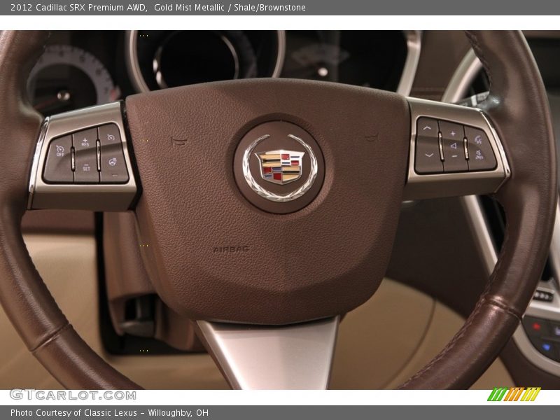 Gold Mist Metallic / Shale/Brownstone 2012 Cadillac SRX Premium AWD