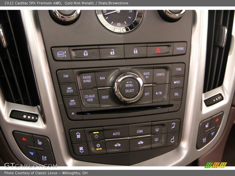 Gold Mist Metallic / Shale/Brownstone 2012 Cadillac SRX Premium AWD