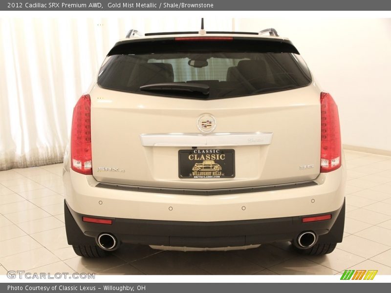 Gold Mist Metallic / Shale/Brownstone 2012 Cadillac SRX Premium AWD