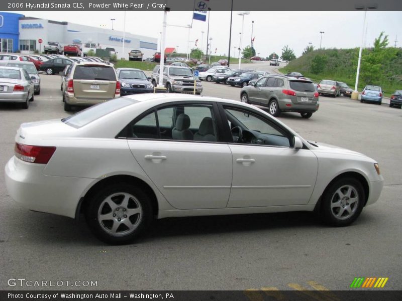 Powder White Pearl / Gray 2006 Hyundai Sonata GLS